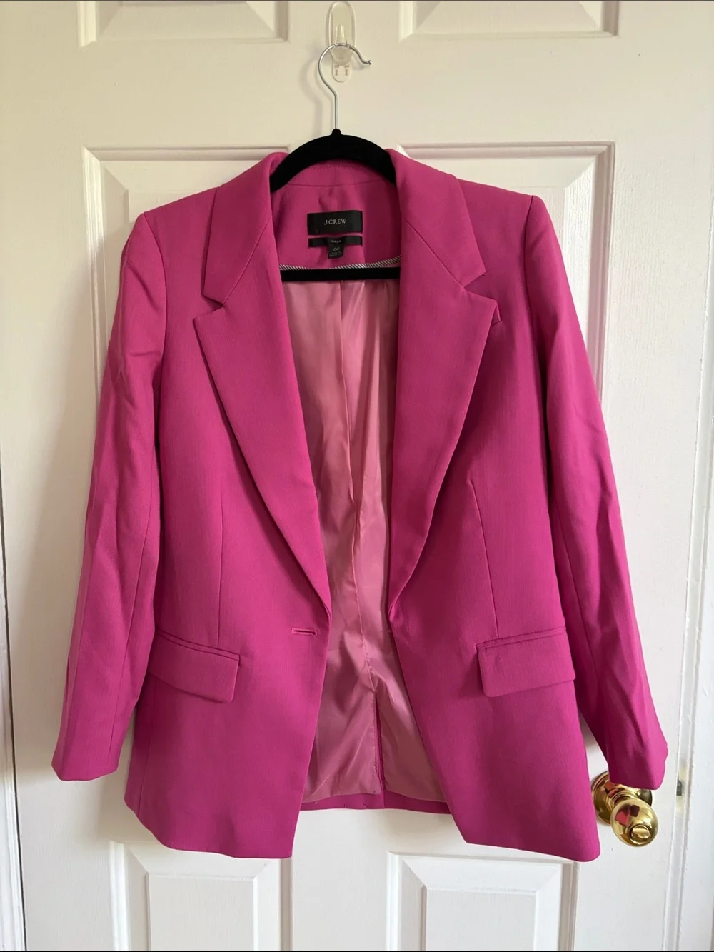 J. Crew Pink “Willa” Wool Blazer